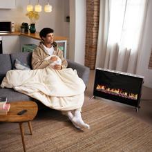 ReadyWarm 7500 3in1 Total Flames Caminetto elettrico da 2000W con termostato regolabile, tecnologia ceramica. Offre 2 modalità di funzionamento, sistema di convezione e telecomando.