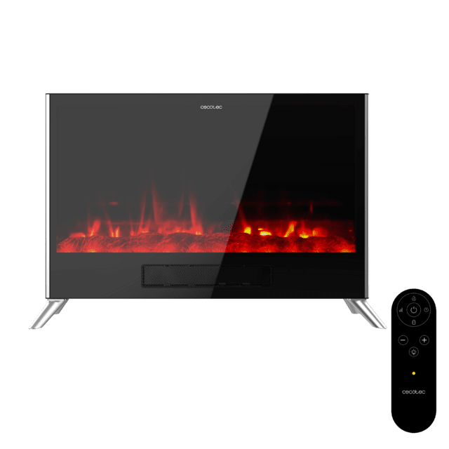 ReadyWarm 7500 3in1 Total Flames Caminetto elettrico da 2000W con termostato regolabile, tecnologia ceramica. Offre 2 modalità di funzionamento, sistema di convezione e telecomando.