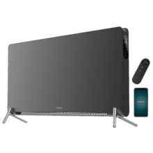 ReadyWarm 7200 Design Connected Convettore da 1800W con display touch screen, telecomando e APP. Adatto a parete o a pavimento, con un design moderno e innovativo