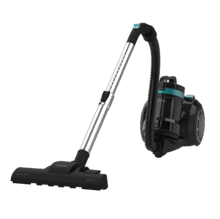 Conga Rocksta Cyclonic Plus Aspirador de trineo sin bolsa con una potencia de 800 W. Cuenta con un depósito de gran capacidad de hasta 2 litros, equipado con filtro HEPA para una mejor purificación del aire. Incluye un tubo telescópico metálico ajustable y accesorios diseñados especialmente para limpiar muebles y esquinas, facilitando la limpieza de las zonas más difíciles de alcanzar.