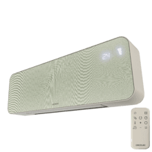 ReadyWarm 3000 Textile Chauffage mural de 2000 W, design en tissu, écran LED, télécommande, minuterie et ailette oscillante.