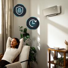 ReadyWarm 3000 Textile Calefactor de pared de 2000W, diseño en tela, pantalla LED, mando a distancia, temporizador y con lama oscilante.