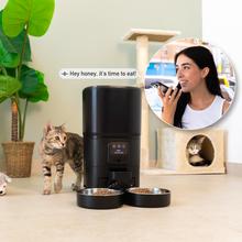 Pumba 8600 Double Meal Vision Distributeur automatique de nourriture pour animaux de compagnie avec deux bols, contrôle via Wi-Fi, caméra, enregistreur vocal, capacité de 7 litres et contrôle des portions.