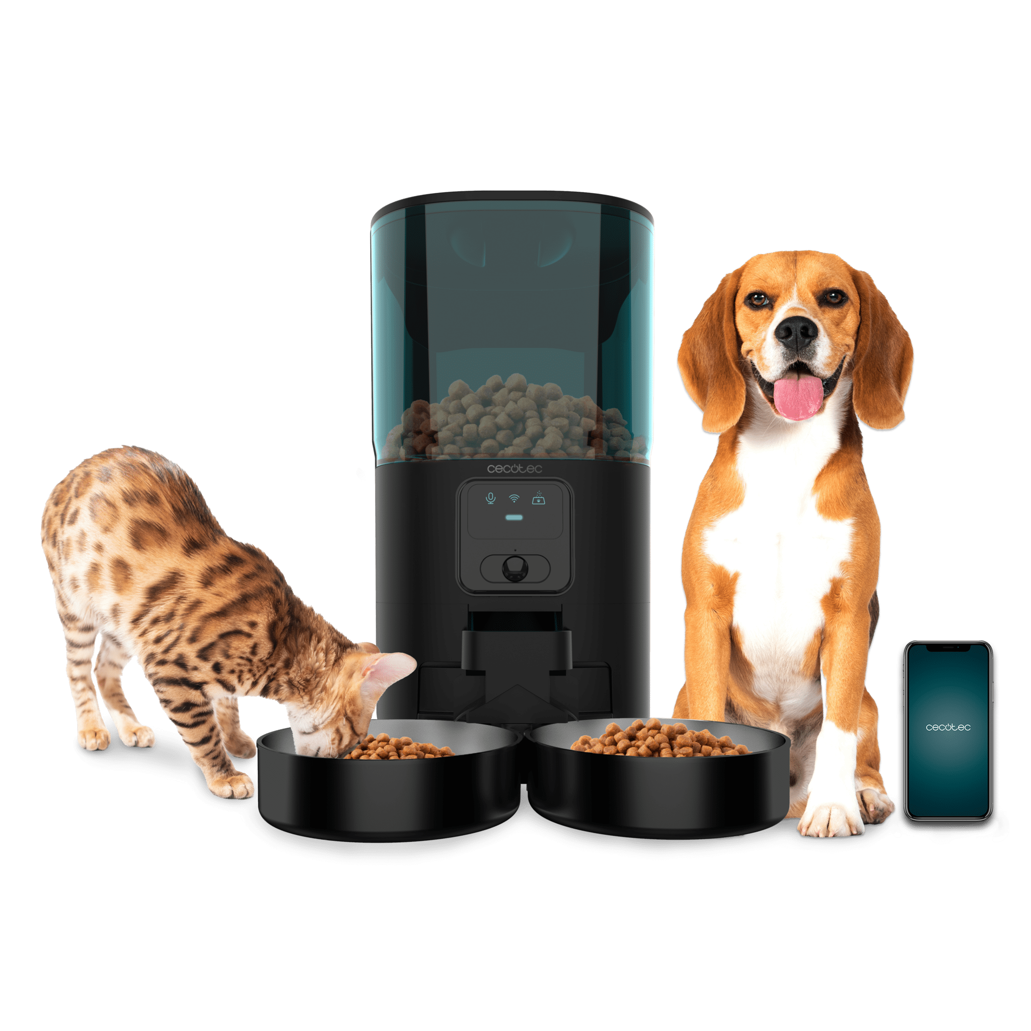 Comedero Cecotec Pumba 8600 Double Meal Vision con doble bowl