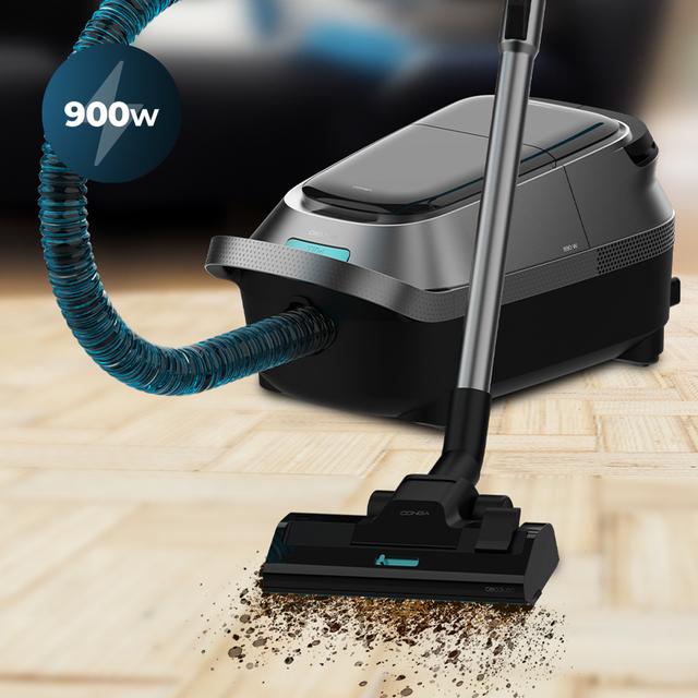 Conga Powerbag 5000 ProStyle Aspirapolvere a traino con sacchetto. Aspiratore con potenza di 890 W, serbatoio da 5 L, filtro HEPA e controllo digitale per una pulizia accurata di qualsiasi superficie. Include accessori, funzione soffiatore e design ergonomico per il massimo comfort.