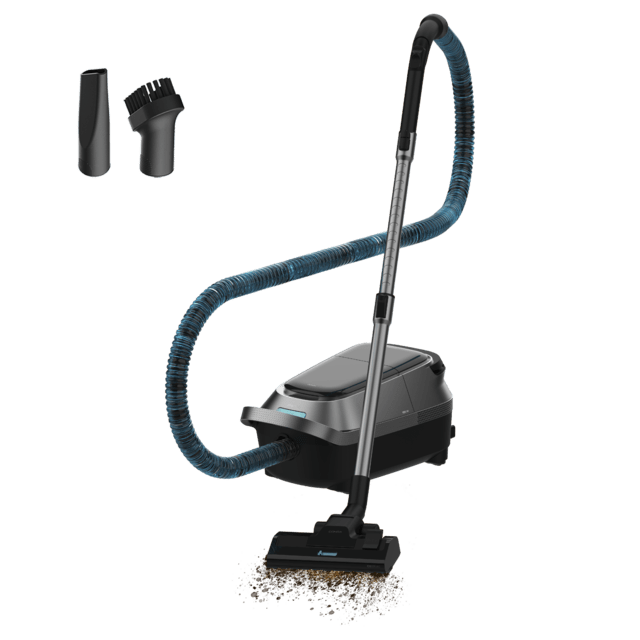 Conga Powerbag 5000 ProStyle Aspirapolvere a traino con sacchetto. Aspiratore con potenza di 890 W, serbatoio da 5 L, filtro HEPA e controllo digitale per una pulizia accurata di qualsiasi superficie. Include accessori, funzione soffiatore e design ergonomico per il massimo comfort.