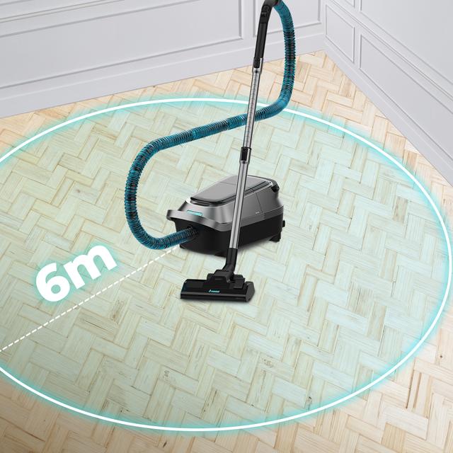 Conga Powerbag 5000 ProStyle Aspirapolvere a traino con sacchetto. Aspiratore con potenza di 890 W, serbatoio da 5 L, filtro HEPA e controllo digitale per una pulizia accurata di qualsiasi superficie. Include accessori, funzione soffiatore e design ergonomico per il massimo comfort.