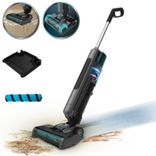 Freego S10 Nova Der elektrische Wischmopp wischt und saugt gleichzeitig für eine schnelle und gründliche Reinigung. Er verfügt über drei Betriebsmodi und einen leisen, aber dennoch leistungsstarken Motor. Die selbstreinigende Basisstation und die lange Akkulaufzeit erleichtern Wartung und Bedienung.