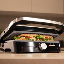 Rock'nGrill 1500 Full Open Parrilla eléctrica con 1500W. Revestimiento de piedra RockStone. Apertura 180º.  Bandeja recogegrasas.