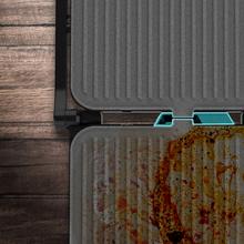 Rock'nGrill 2000 Full Open Grelhador elétrico com 2000W. Revestimento de pedra RockStone. Abertura 180º. Bandeja de recolha de gordura.