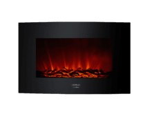 Ready Warm 3510 Curved Flames Chimenea eléctrica decorativa de 35” con máxima potencia de 2000 W. Dos intensidades 1000 W y 2000 W. Mando a distancia. Panel curvo de cristal templado. Llama independiente y ajustable. Temporizador semanal. Sensor de puerta abierta.