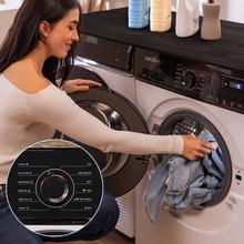 Bolero DressCode 9155 Inverter Lavadora blanca de 9 kg de capacidad, clase A-30%, 1400 rpm, 12 programas, Clase A, Motor Inverter Plus, Steam Max, Drum Clean, Delay Start, PreWash, prrograma Quick 15', KidLock y panel de control LED