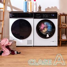 Bolero DressCode 9155 Inverter Lavadora blanca de 9 kg de capacidad, clase A-30%, 1400 rpm, 12 programas, Clase A, Motor Inverter Plus, Steam Max, Drum Clean, Delay Start, PreWash, prrograma Quick 15', KidLock y panel de control LED