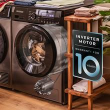 Bolero DressCode 9155 Inverter Steel Lavadora steel de 9 kg de capacidad, clase A-30%, 1400 rpm, 12 programas, Clase A, Motor Inverter Plus, Steam Max, Drum Clean, Delay Start, PreWash, prrograma Quick 15', KidLock y panel de control LED