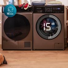 Bolero DressCode 9155 Inverter Steel Lavadora steel de 9 kg de capacidad, clase A-30%, 1400 rpm, 12 programas, Clase A, Motor Inverter Plus, Steam Max, Drum Clean, Delay Start, PreWash, prrograma Quick 15', KidLock y panel de control LED