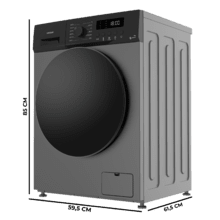 Bolero DressCode 9155 Inverter Steel Máquina de lavar roupa de aço com 9 kg de capacidade, classe A-30%, 1400 rpm, 12 programas, Classe A, Motor Inverter Plus, Steam Max, Drum Clean, Delay Start, PreWash, programa Quick 15', KidLock e painel de controlo LED