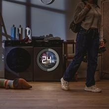 Bolero DressCode 9155 Inverter Steel Máquina de lavar roupa de aço com 9 kg de capacidade, classe A-30%, 1400 rpm, 12 programas, Classe A, Motor Inverter Plus, Steam Max, Drum Clean, Delay Start, PreWash, programa Quick 15', KidLock e painel de controlo LED