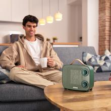 ReadyWarm 1550 Ceramic Aura Chauffage céramique de table  au design authentique avec 1500 W, oscillation, thermostat réglable et 3 modes de fonctionnement.