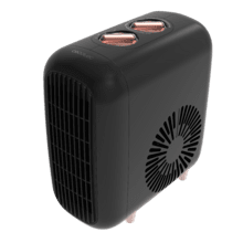 ReadyWarm 600 Lagoon Black Calefactor cerámico de 2000 W con Ceramic Technology con 2 niveles y termostato regulable.