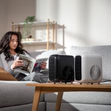 ReadyWarm 600 Lagoon Black Calefactor cerámico de 2000 W con Ceramic Technology con 2 niveles y termostato regulable.