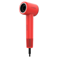 DryNova Red Sèche-cheveux Brushless, compact et léger avec moteur puissant de 1600 W, 110 000 tr/min, 2 accessoires, silencieux et durable, avec générateur d'ions et réglages multiples