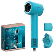 DryNova Blue Secador de Pelo Brushless Compacto y Ligero con Potente Motor de 1600 W, 110,000 RPM, 2 accesorios, Silencioso y Duradero, con Generador de Iones y Múltiples Ajustes