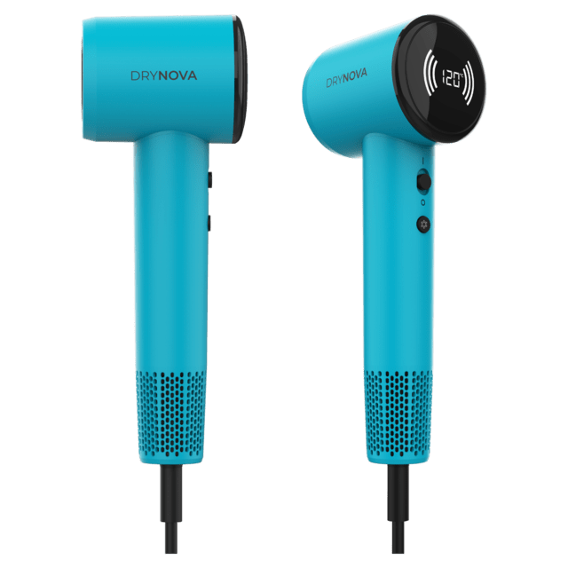 DryNova Blue Secador de Pelo Brushless Compacto y Ligero con Potente Motor de 1600 W, 110,000 RPM, 2 accesorios, Silencioso y Duradero, con Generador de Iones y Múltiples Ajustes