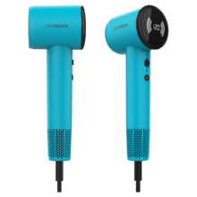 DryNova Blue Secador de Pelo Brushless Compacto y Ligero con Potente Motor de 1600 W, 110,000 RPM, 2 accesorios, Silencioso y Duradero, con Generador de Iones y Múltiples Ajustes