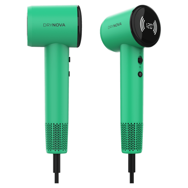 DryNova Green DryNova Green: Secador de Pelo Brushless Compacto y Ligero con Potente Motor de 1600 W, 110,000 RPM, Silencioso y Duradero, 2 accesorios, con Generador de Iones y Múltiples Ajustes