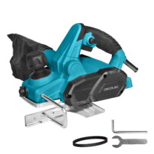 Fast&Clean 3000 Agile Cepillo eléctrico para carpintería, con cable extralargo de 3 metros, bolsa de recogida, conexión de aspiración y dobles cuchillas reversibles.