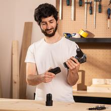 PowerForce 1650 Multifunction Brushless Taladro atornillador 2en1 de 16V con cabezal extraíble, 2 baterías de 2.000mAh, motor sin escobillas, maletín y diversos accesorios.