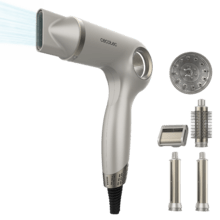 DryGlam Waves Sensor 6in1 Secador Brushless con Tecnología de sensor de distancia, Iones, 6 accesorios, Triple protección del calor, 1400W, 110.000 rpm