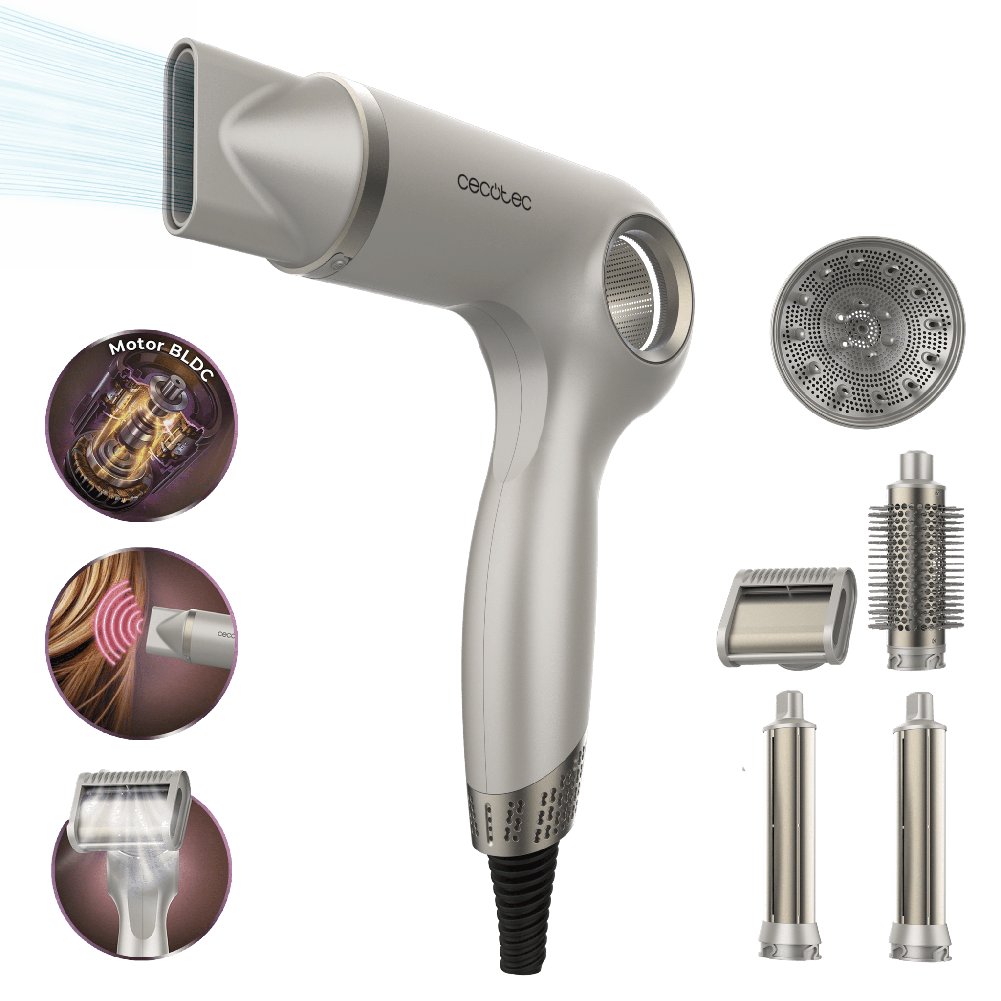 DryGlam Waves Sensor 6in1 Sèche-cheveux