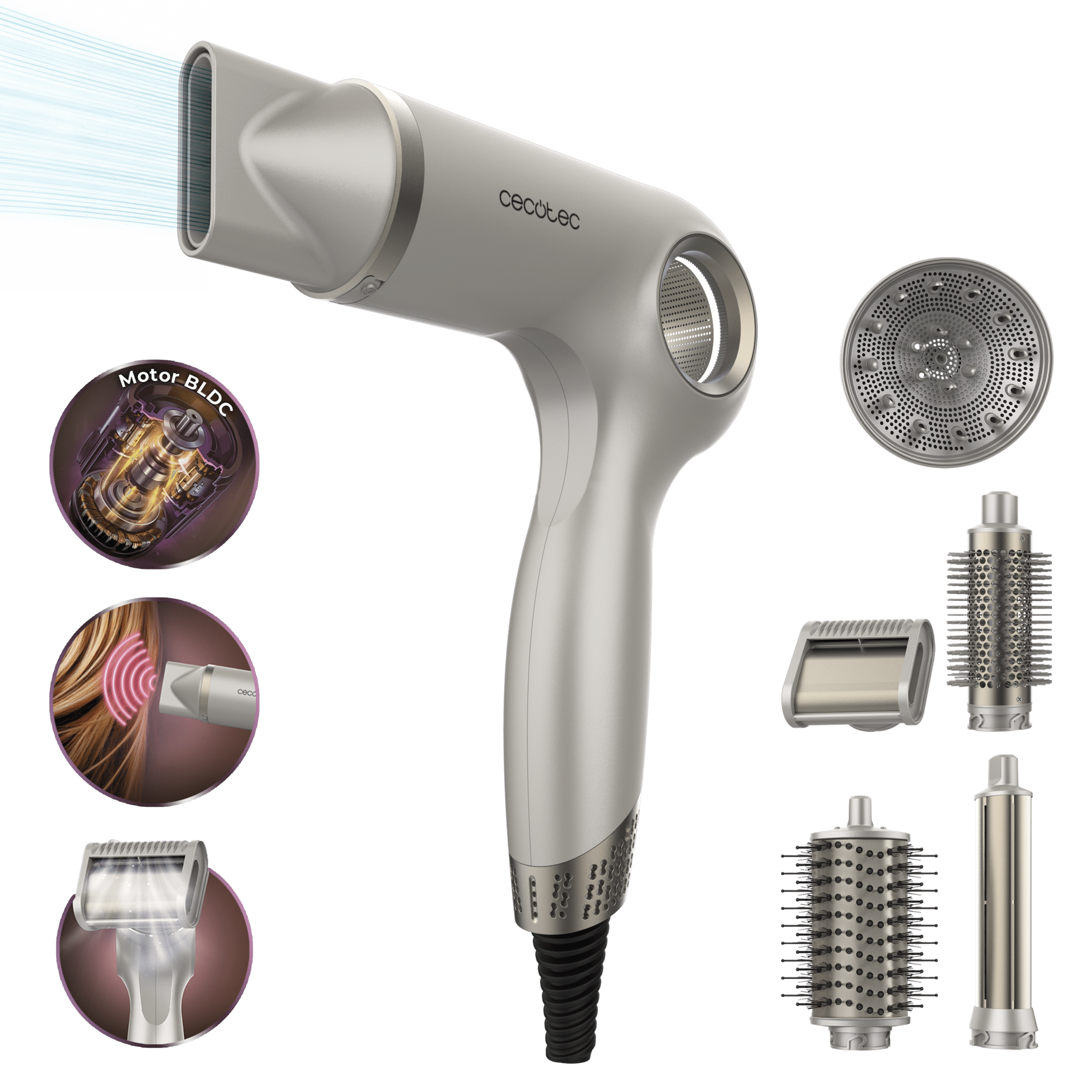 DryGlam Waves Sensor 6in1 Sèche-cheveux