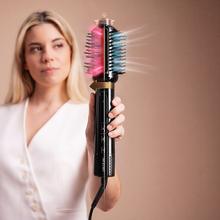 Air DryBold Allin1 Saphire: cepillo de aire con 2 posiciones, 4 funciones: secador, cepillo de aire, cepillo alisador y cepillo moldeador, Motor Brushless con 110.000 rpm y 1400W, Concentrador magnético, Bolsa de terciopelo