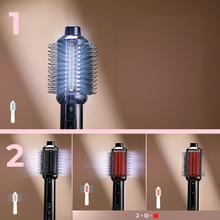 Air DryBold Allin1 Saphire: cepillo de aire con 2 posiciones, 4 funciones: secador, cepillo de aire, cepillo alisador y cepillo moldeador, Motor Brushless con 110.000 rpm y 1400W, Concentrador magnético, Bolsa de terciopelo