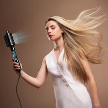 Air DryBold Allin1 Saphire: cepillo de aire con 2 posiciones, 4 funciones: secador, cepillo de aire, cepillo alisador y cepillo moldeador, Motor Brushless con 110.000 rpm y 1400W, Concentrador magnético, Bolsa de terciopelo