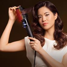 AirGlisse 14in1 Platinum moldeador de pelo con 110.000 rpm, 1400W, Función plasma, 14 accesorios, Placas calefactoras, Función rotativa, Motor Brushless, Estuche de cuero