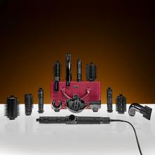 AirGlisse 14in1 Platinum moldeador de pelo con 110.000 rpm, 1400W, Función plasma, 14 accesorios, Placas calefactoras, Función rotativa, Motor Brushless, Estuche de cuero