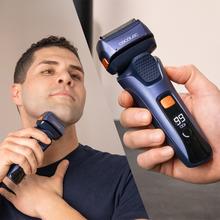 PrecisionCare X-Trimm ProElite 4000: Afeitadora Laminar con 4 Cuchillas, 60 mins de autonomía, Carga rápida, Pantalla, 7500 rpm