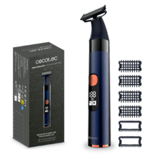 PrecisionCare OneShave Saphire: Afeitadora con 90 mins de autonomía, Cuchillas de Acero Inoxidable, 6 peines, Pantalla