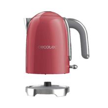 Thermosense Oval Red Hervidor de agua de 1,7 litros, cuerpo de acero inoxidable y con 2200 W.