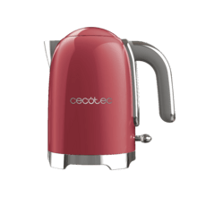Thermosense Oval Red Hervidor de agua de 1,7 litros, cuerpo de acero inoxidable y con 2200 W.