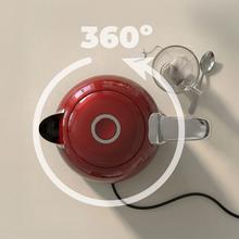Thermosense Oval Red Hervidor de agua de 1,7 litros, cuerpo de acero inoxidable y con 2200 W.