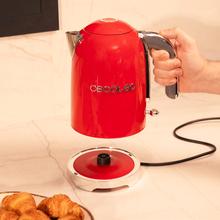 Thermosense Oval Red Hervidor de agua de 1,7 litros, cuerpo de acero inoxidable y con 2200 W.