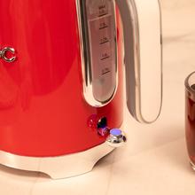 Thermosense Oval Red Hervidor de agua de 1,7 litros, cuerpo de acero inoxidable y con 2200 W.