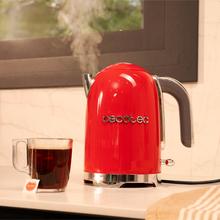 Thermosense Oval Red Hervidor de agua de 1,7 litros, cuerpo de acero inoxidable y con 2200 W.