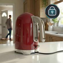 Thermosense Oval Red Hervidor de agua de 1,7 litros, cuerpo de acero inoxidable y con 2200 W.