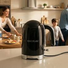 Thermosense Oval Black Hervidor de agua de 1,7 litros, cuerpo de acero inoxidable y con 2200 W.