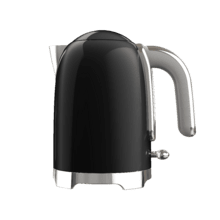 Thermosense Oval Black Hervidor de agua de 1,7 litros, cuerpo de acero inoxidable y con 2200 W.